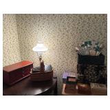 Assorted Home Decor, Lamp and Jewelry Chest