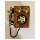 Tectel The County-Line Oak and Brass Telephone