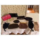 Eleven Vintage Ladies Beaded and Leather Handbags