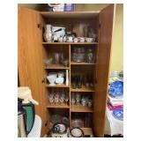 Oak Finish Utility Storage Cabinet