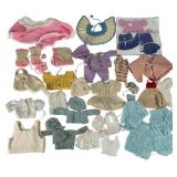 Assorted Hand-Knitted and Crochet Doll Clothing
