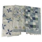 Trio of Vintage Doll & Baby Quilts