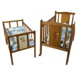 Wooden Doll Cribs, 2 Vintage 28 inch & 23 inch