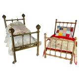 2 Vintage Doll Beds & Bedding