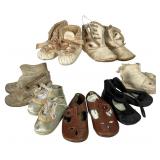 Collection of Antique & Vintage Doll/Baby Shoes