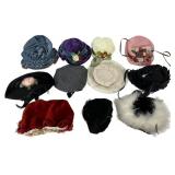 Eleven Vintage Large Doll Hats including Merrimac