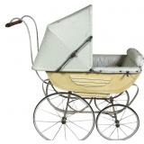 Victorian High-Wheeled Baby Carriage & Sun Shade