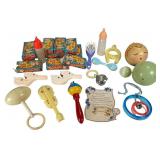 Vintage Baby Rattles & Doll Accessories Lot