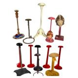 13 Vintage Millinery Hat Stands/Doll Hat Displays