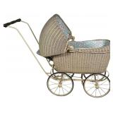 Lloyd Wicker Doll Carriage & Liner 38in