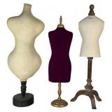 3 Doll Dress Forms, Tallest 26.5in