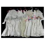 18 Victorian and Mid-Century White Small Doll Clot