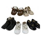 A Group of Antique Baby Shoes Used for Dolls