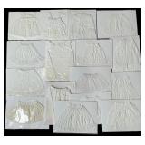 Antique Cotton Doll Slips, Pinafores & Gown