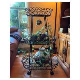 Three-Tier Metal Scrollwork Plant Stand