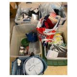 Assortment of Household Goods in Storage Totes