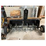 Tow-Behind Spike Lawn Aerator with Wood Deck