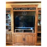 Large Knotty Pine Entertainment Center