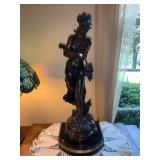 Hippolyte Moreau Bronze Flower Gatherer Sculpture