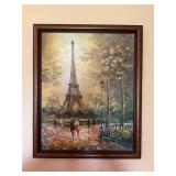 Impressionist Eiffel Tower Oil on Board