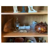 A Group of Decorative Objects and Wood Carvings
