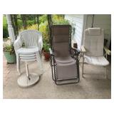 Set of Four Rubbermaid Armchairs, Two Reclining Pa