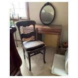 Colonial Revival Desk, Chair, and Victorian Mirror