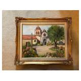 Carmel Mission Impressionist Oil on Canvas Board