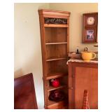 Pair of Knotty Pine Tapered Display Bookcases