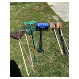 An Assortment of Multiple Garden and Snow Tools