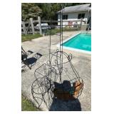 Assorted Wrought Iron Garden Plant Support Set