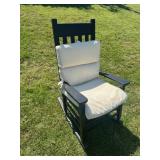 Mission Style Black Outdoor Rocking Chair
