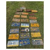 An Assortment of Vintage PA License Plates