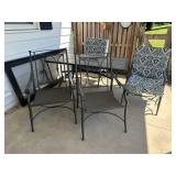 Five-Piece Metal and Tile Outdoor Dining Set