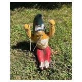 Vintage Chalkware Climbing Gnome Toy