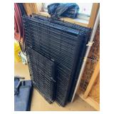 Three Collapsible Black Wire Pet Crates