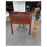 Walnut Headboard and Twin XL Metal Frame