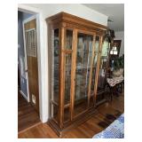 One-Piece Oak Curio Cabinet ï¿½ Oak curio/display