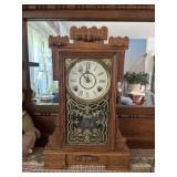 Antique Gingerbread Mantel Clock with Key ï¿½