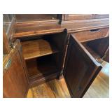 Two-Piece Lighted Display Hutch ï¿½ Two-piece wood