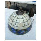 Floral Art Glass Pendant 16-Inch