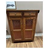 Oak Pie Safe with Punched Tin Panels