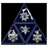 Swarovski, 2013-2016 Crystal Ornament Set (4)