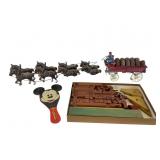 Horse-Drawn Wagon, Mickey Paddle & Lincoln Logs
