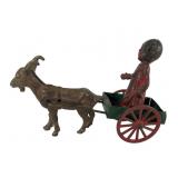Kenton Cast Iron Goat & Cart Toy