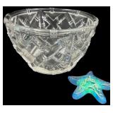 Tiffany & Co. Bamboo Crystal Bowl and Starfish