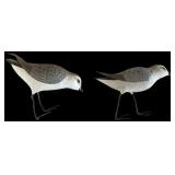 Pair of William Ted Hanks Shorebird Decoys