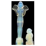 Sabino, Egyptian and Cherub Glass Figurines