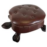 Turtle Stool With Brown Faux Leather
