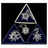 Four Swarovski Crystal Christmas Ornaments